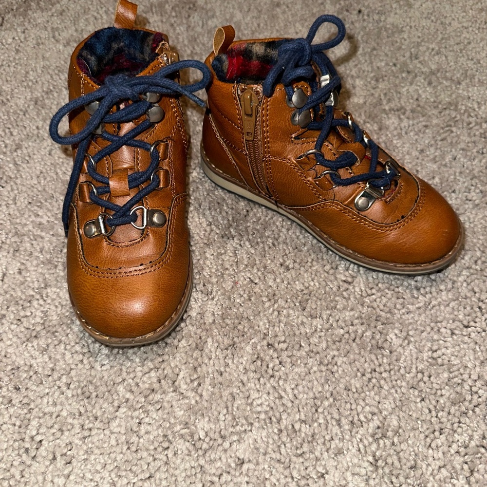 GAP Brown Kids Boots with Navy Laces
